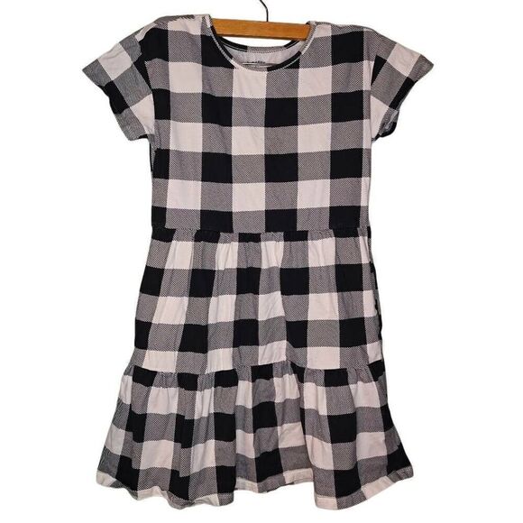 Old Navy Girls Cottagecore Ruffle Trim Plaid Midi Dress - Picture 1 of 7